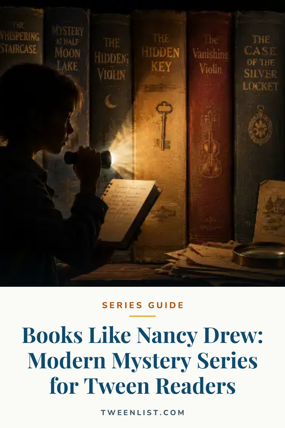 Books Like Nancy Drew: Modern Mystery Series for Tween Readers — pin graphic