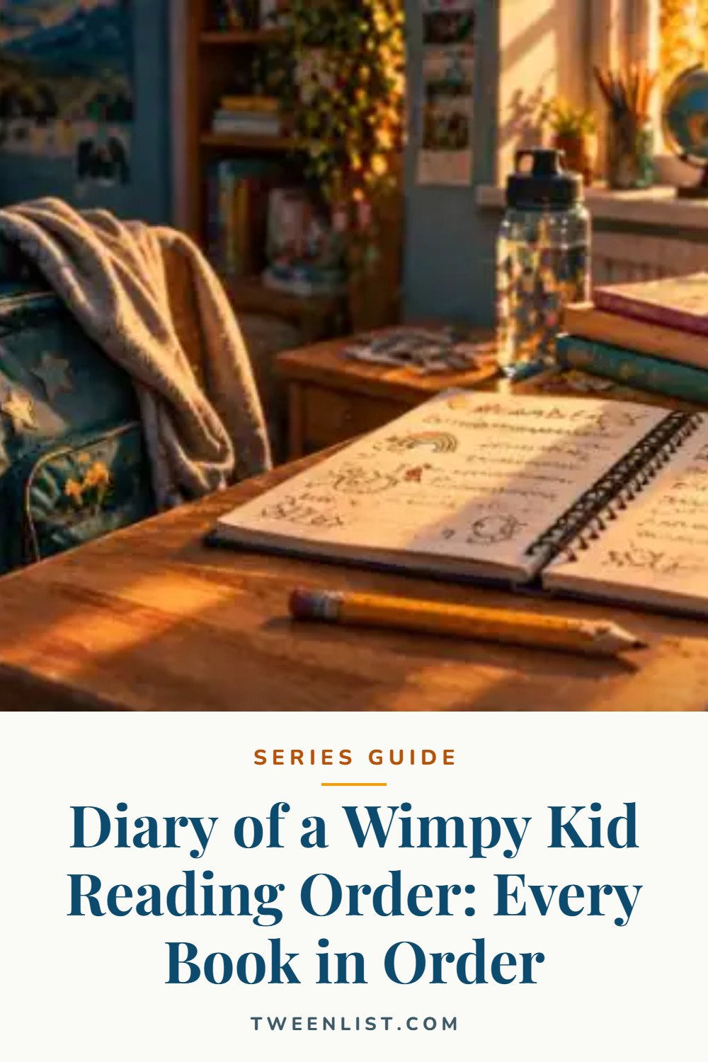 Diary of a Wimpy Kid Reading Order: Every Book in Order — pin graphic