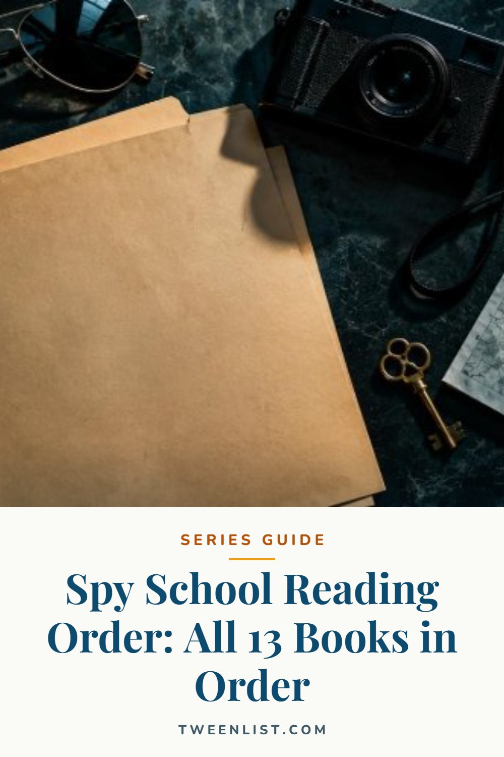 Spy School Reading Order: All 13 Books in Order — pin graphic